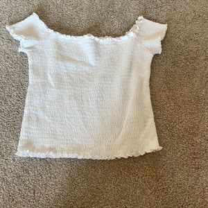 Hollister White Off Shoulder Top